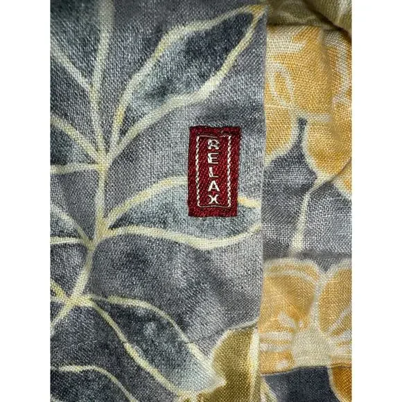 Tommy Bahama Yellow and Gray Floral Shirt - Picture 4 of 4